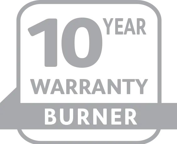 10 Year Warranty Burner